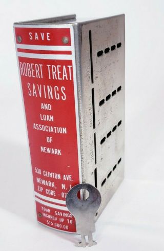 Vintage Robert Treat Savings Newark Nj Bank Standard Thrift Co.  Coin Book Bank