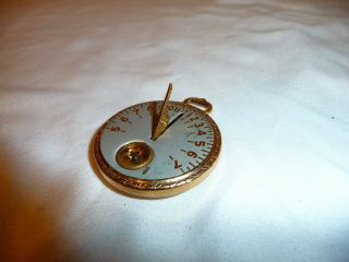 Antique Sundial 1920s Robbins Co.  Pocket Sun Dial Watch Compass Yellowstone Logo