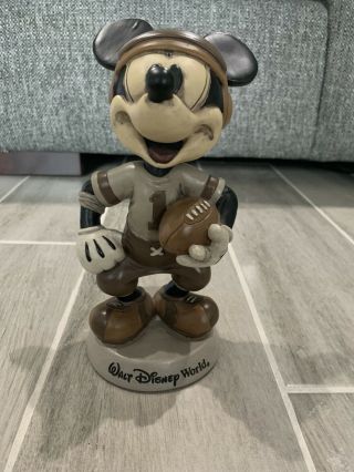Walt Disney World Mickey Mouse Football Player Bobble Head Retro Disneyland