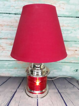 Vintage Nautical Boat Light Marker Table Lamp Maritime Ship Lantern Home Decor