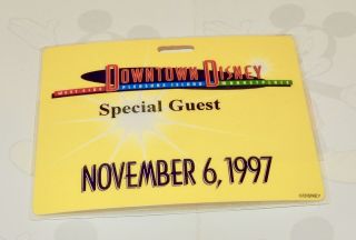 Downtown Disney - Special Event Pass Badge - November 6,  1997 - Westside Gala