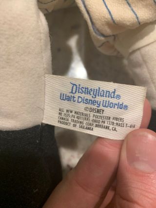 Vintage Mickey Mouse Stuffed Baseball Player Plush Walt Disney World Disneyland 2
