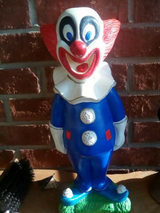 Rare Ceramic Clown Bank Bozo 18 1/2 Inches Tall