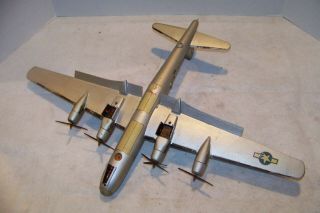 Vintage B29 Superfortress Plane Wooden Model Hand Built 2