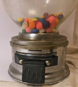 Vintage Counter Top Ford Gumball Machine Glass Globe 2