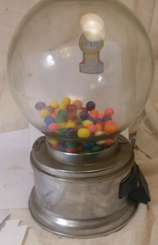 Vintage Counter Top Ford Gumball Machine Glass Globe 3