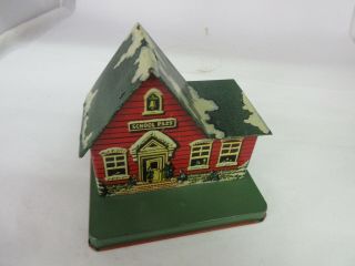 Vintage Advertising Chein Red School House Tin Bank 164