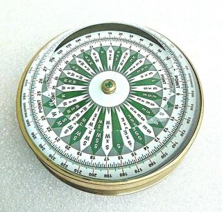 Vintage Style Brass Compass With Floating Dial