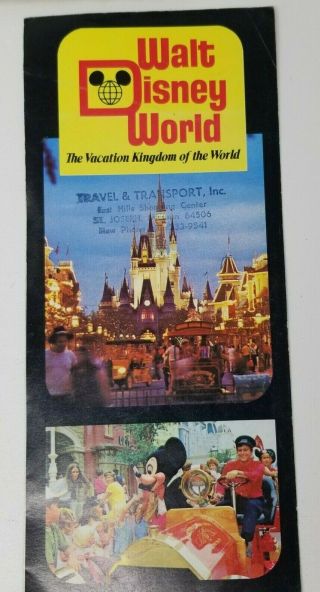Vintage 1972 Walt Disney World The Vacation Kingdom Of The World Travel Brochure