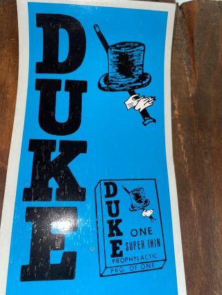 DUKE.  25 Condom Machine Decal Colour Water Transfer Vending Novelty Vintage NOS 2