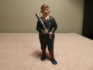 Ac Williams Cast Iron Baseball Player Coin Bank 6 " Early 1900 