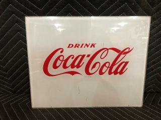 Vintage Square Top Glass Coca Cola Vintage Machine Light Up Sign Front