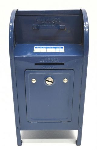 Vintage Brumberger Us Mail Box Usps Postal Mailbox 9 " Coin Bank (w/o Key)