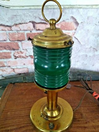 Vintage Brass Nautical Ship Maritime Plug In Light Lamp