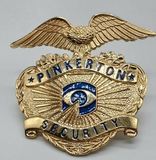 Obsolete Pinkerton Security Hat Badge (2)