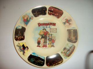 Vintage Dogpatch Usa Plate 1972 Plastic Park Scenes & Characters