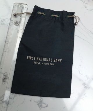 Vintage Azusa California First National Bank Bag