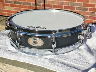 Vintage Pearl Piccolo 13x3 Snare Drum Black With Case