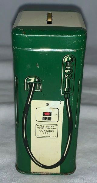 ANTIQUE SINCLAIR H - C GASOLINE GAS PUMP TIN LITHO STILL BANK CAN OIL STATION OLD 2