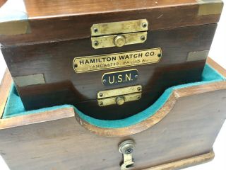 Hamilton Marine Chronometer Model 21 Or 22 Brass Name Tag