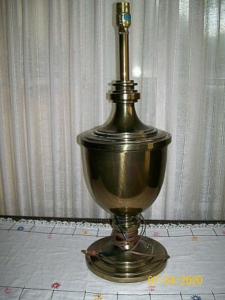 Vintage Large Trophy/urn Style Brass Stiffel Lamp / On - Off Switch On Base
