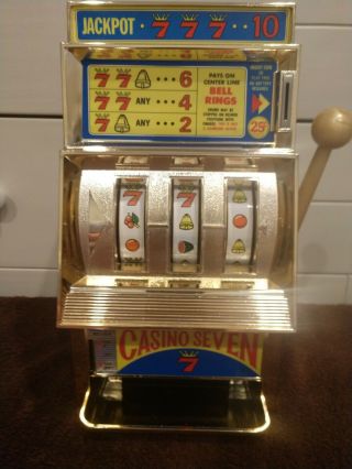 Vintage Waco Jackpot 777 Casino Seven Slot Machine Toy Usps.