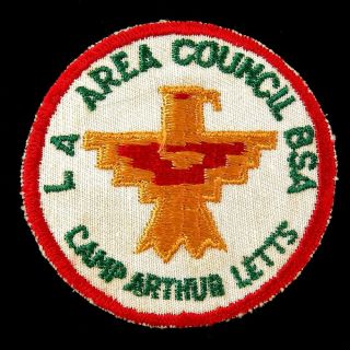 Vintage Boy Scouts La Area Council Camp Arthur Letts Patch