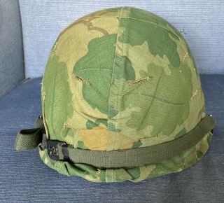 Vintage Us Army Vietnam War Helmet And Liner