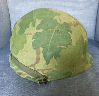 Vintage US Army Vietnam War Helmet And Liner 3