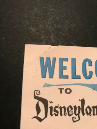 Vintage 1961 Welcome To Disneyland Brochure Guide Map Walt Disney Tomorrowland 2