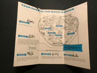 Vintage 1961 Welcome To Disneyland Brochure Guide Map Walt Disney Tomorrowland 3
