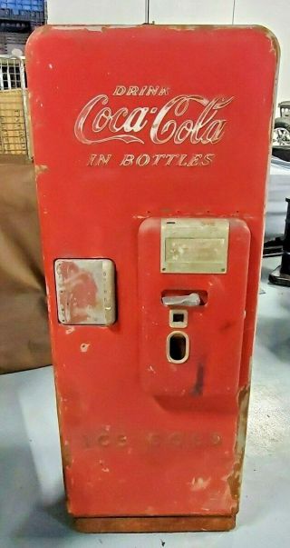 Vintage 10 Cent Cavalier Coke Coca - Cola Bottle Vending Machine 64 Inches Tall