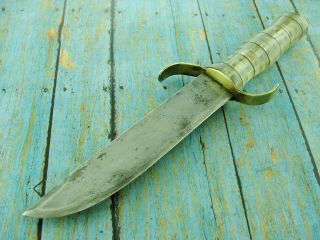 Vintage Hand Made Ww2 Theater Trench Art Combat Fighting Knife World War Knives