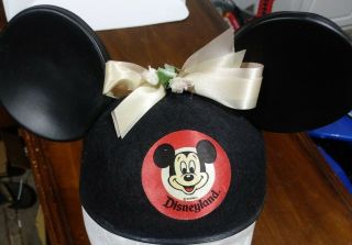 Vintage Disneyland Mickey Mouse Club Ears Hat Embroidered Name Lori 1960 