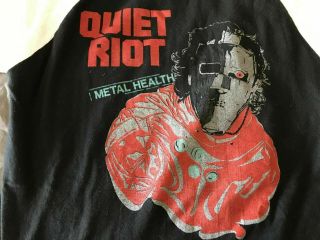 Vintage Quiet Riot 1983 Mental Health Tour Concert Raglan Shirt 80 