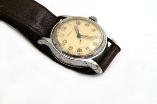 Vintage 1940 ' s WWII General Watch Co Helvetia Military Type Watch Cal 800C 2