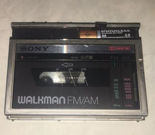 Vintage Sony Am/fm Stereo Cassette Walkman Wm - F10ii Needs Love
