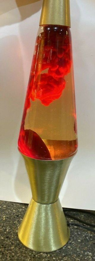 Vintage 1974? Lava Lite Lamp 8100n Enchantress Dark Red Liquid One