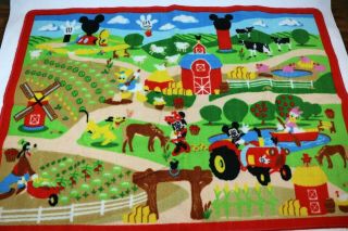 Disney Mickey Mouse Clubhouse Farm Game Rug Play Mat 31 " X 44 " With Backpack