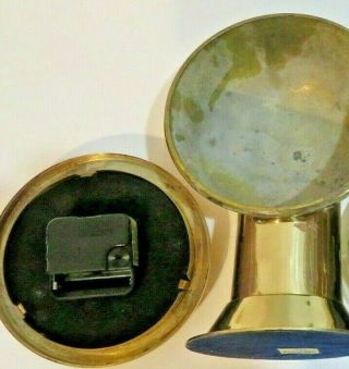 Brass cowl vent clock Vintage Brass Ship Clock - 9 