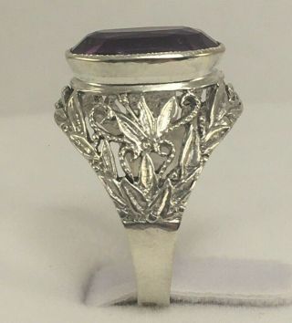 Vintage Soviet Russian Sterling Silver 875 Alexandrite Ring USSR,  Soviet Ring 3