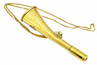 Nautical Vintage Solid Brass Finish Ship Boat Air Whistle Loud Sound Horn