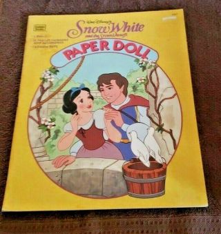 Vintage Walt Disney Snow White And The Seven Dwarfs Paper Doll Set Uncut 1994 Ed
