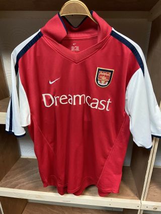 Ex Con Arsenal Home Shirt 2000/02 Large Classic Vintage Arsenal Shirt Dreamcast