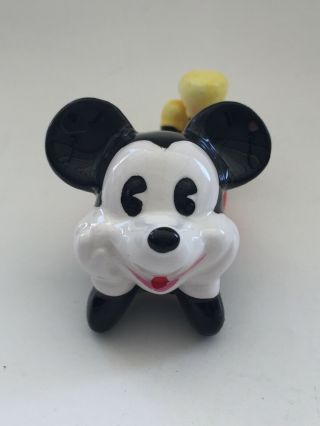 Vintage Mickey Mouse Porcelain Figurine Japan Uccg Walt Disney Productions