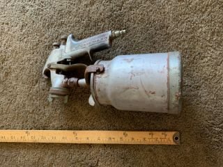 Vintage Devilbiss Spray Paint Gun Model Type Jga - 502 W/can Canister Usa.