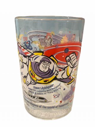 Mcdonalds Walt Disney World 100 Years Of Magic Glass Cup Buzz Epcot Belle
