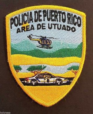 Vintage Puerto Rico Police Patch / Area De Utuado