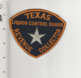 Us Police Patch Texas Revenue Collector Liquor Control Board Old One