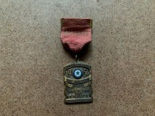 1956 American Legion 36th National Convention Los Angeles Badge Medal Ribbon